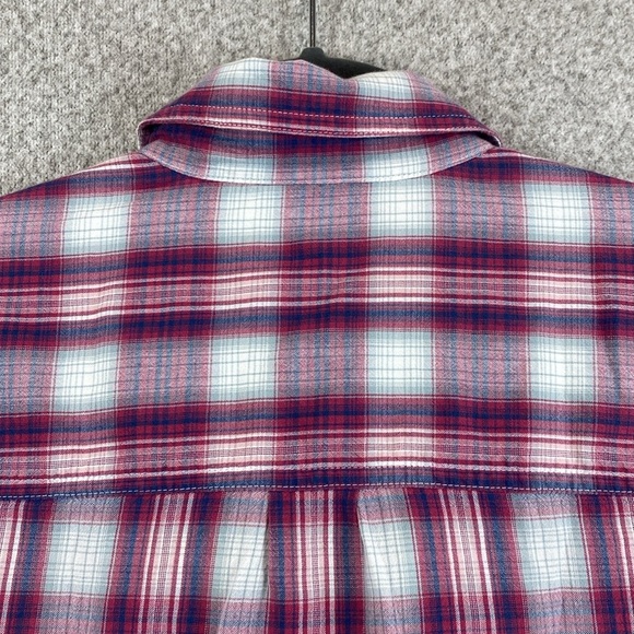 Madewell cotton button down tartan plaid S preppy basics gorpcore grunge y2k - Picture 8 of 8